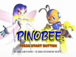 Pinobee title screen for Playstation